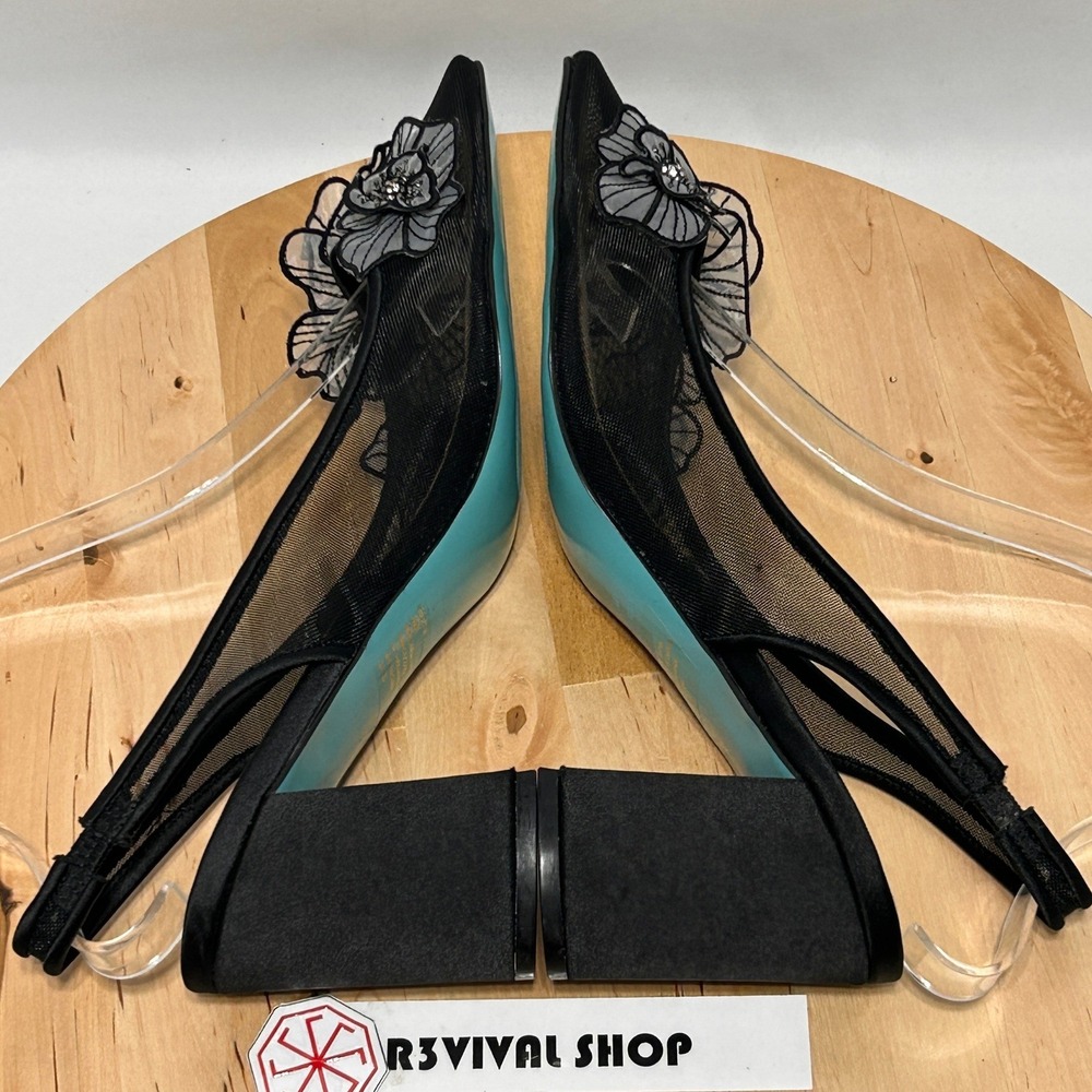 Betsey Johnson Women's Black Petra Slingback Pointed Toe Pump - Size 10M - Picture 10 of 12
